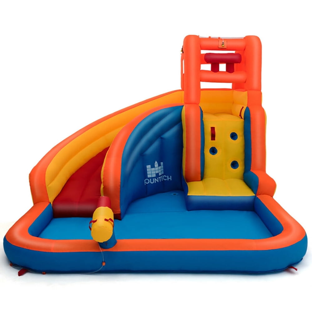 Aimee Lii Inflatable Water Bouncer House with Climbing Wall, Kids Water Park Bounce House