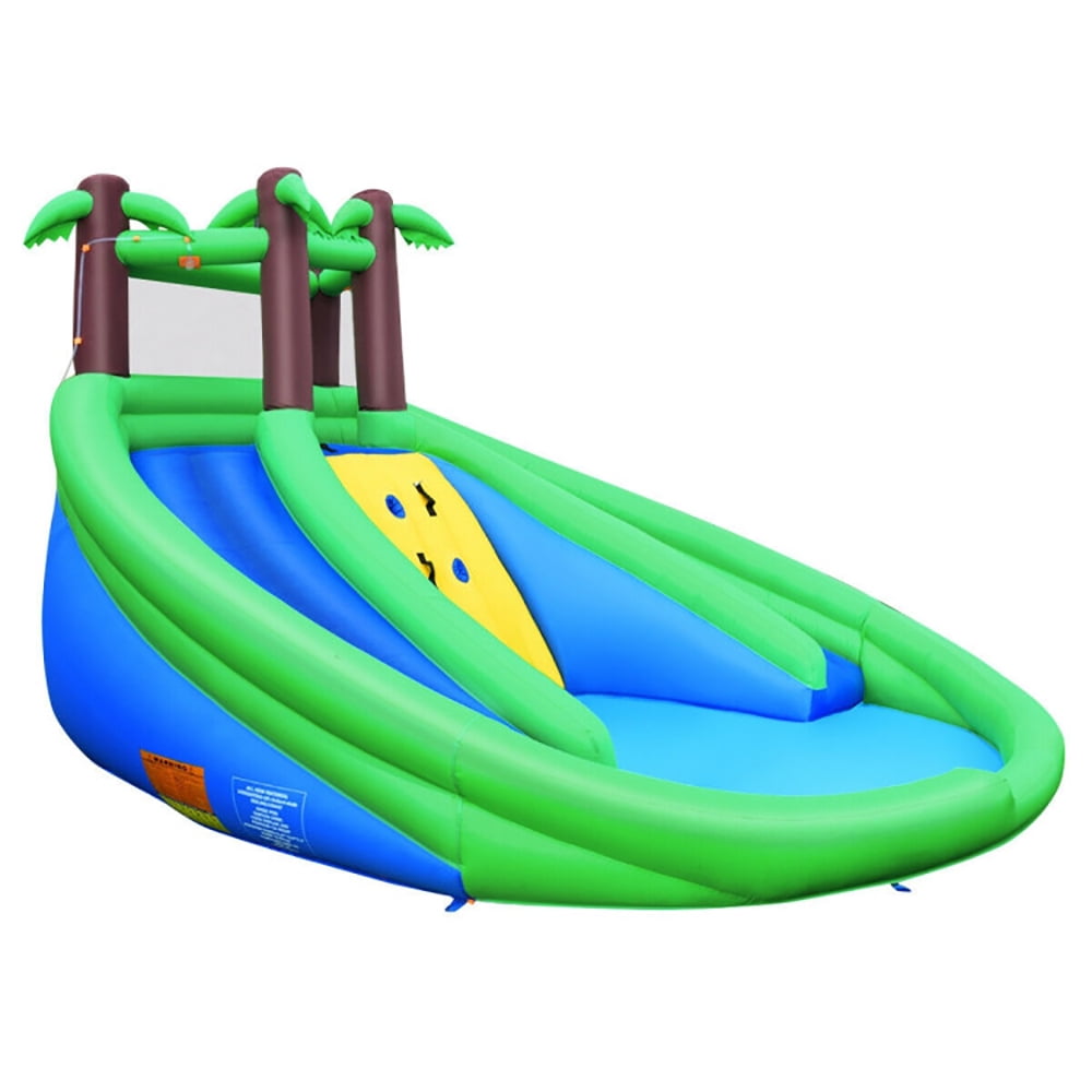Aimee Lii Inflatable Water Park Pool Bounce House Dual Slide Climbing, Playhouse for Kids Outdoor