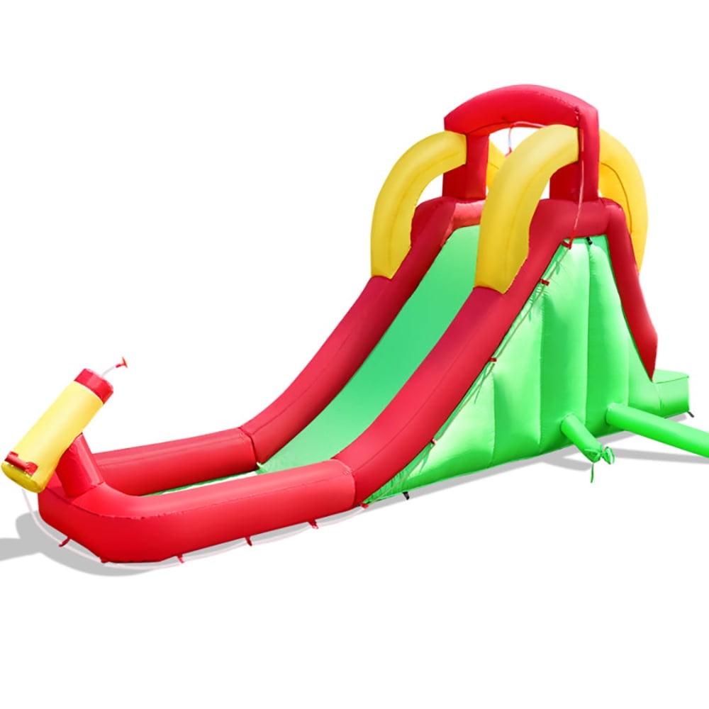 Aimee Lii Inflatable Water Slide Bounce House with Climbing Wall and Jumper without Blower, Kids Bounce House