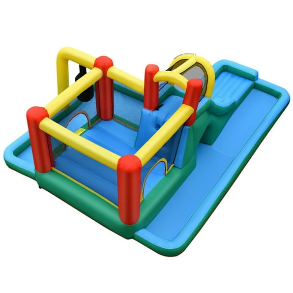 Aimee Lii Inflatable Water Slide Climbing Bounce House with Tunnel and 735W Blower, Playhouse for Kids Outdoor