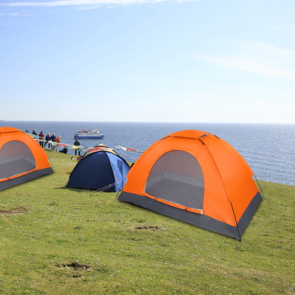Aimee Lii Instant Cabin Tent, 1 Person Pop Up Camping Tent with Carry Bag for Family Camping & Hiking, Ventilation, Brown