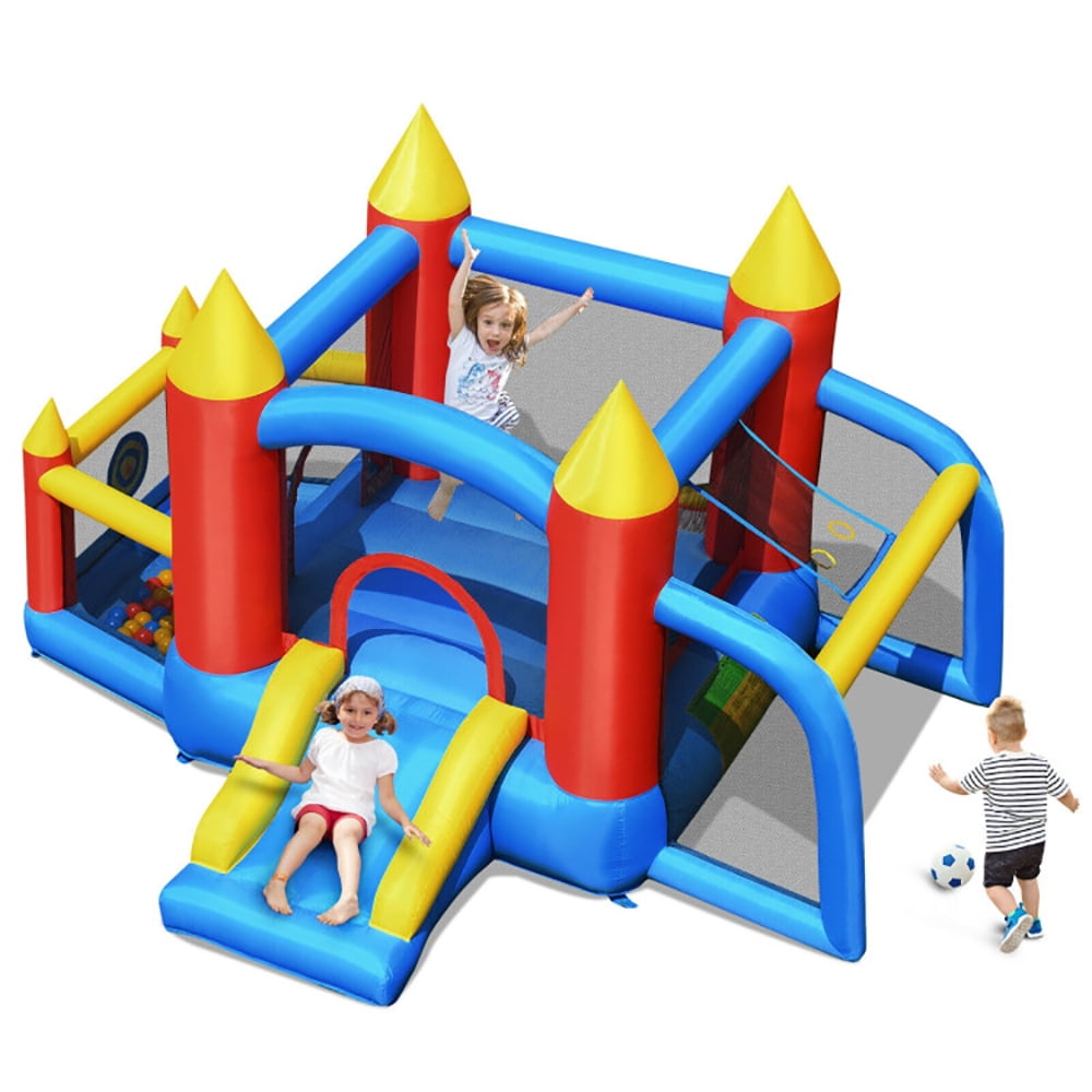 Aimee Lii Kid Inflatable Slide Jumping Castle Bounce House with 740w Blower, Playhouse for Kids Outdoor