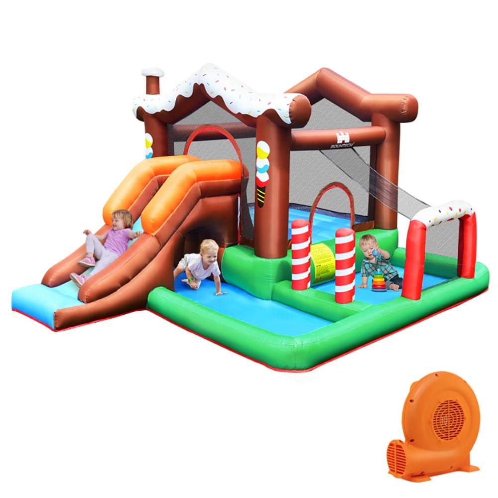 Aimee Lii Kids Inflatable Bounce House Jumping Castle Slide Climber Bouncer with 550W Blower, Kids Bounce House
