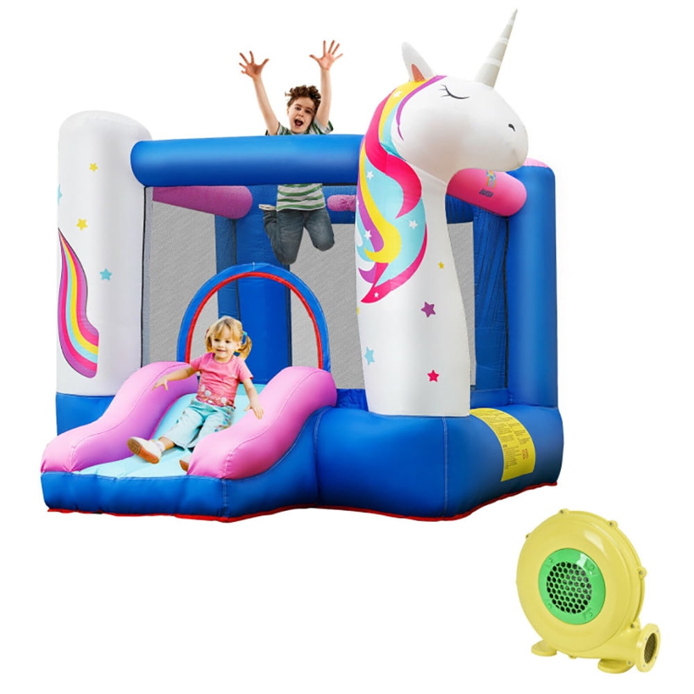 Aimee Lii Kids Inflatable Bounce House with 380W Blower, Playhouse for Kids Outdoor