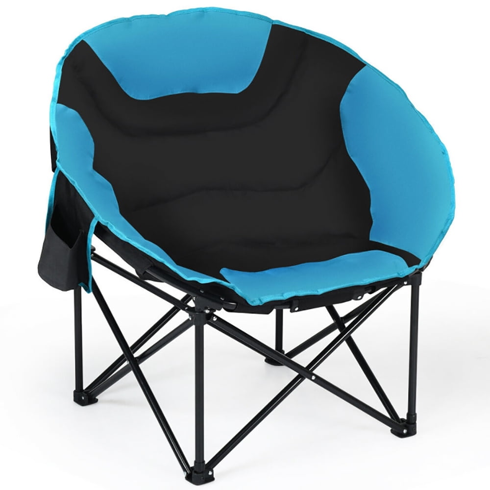 Aimee Lii Moon Saucer Steel Camping Chair Folding Padded Seat, Comfy Camping Chairs for Adults