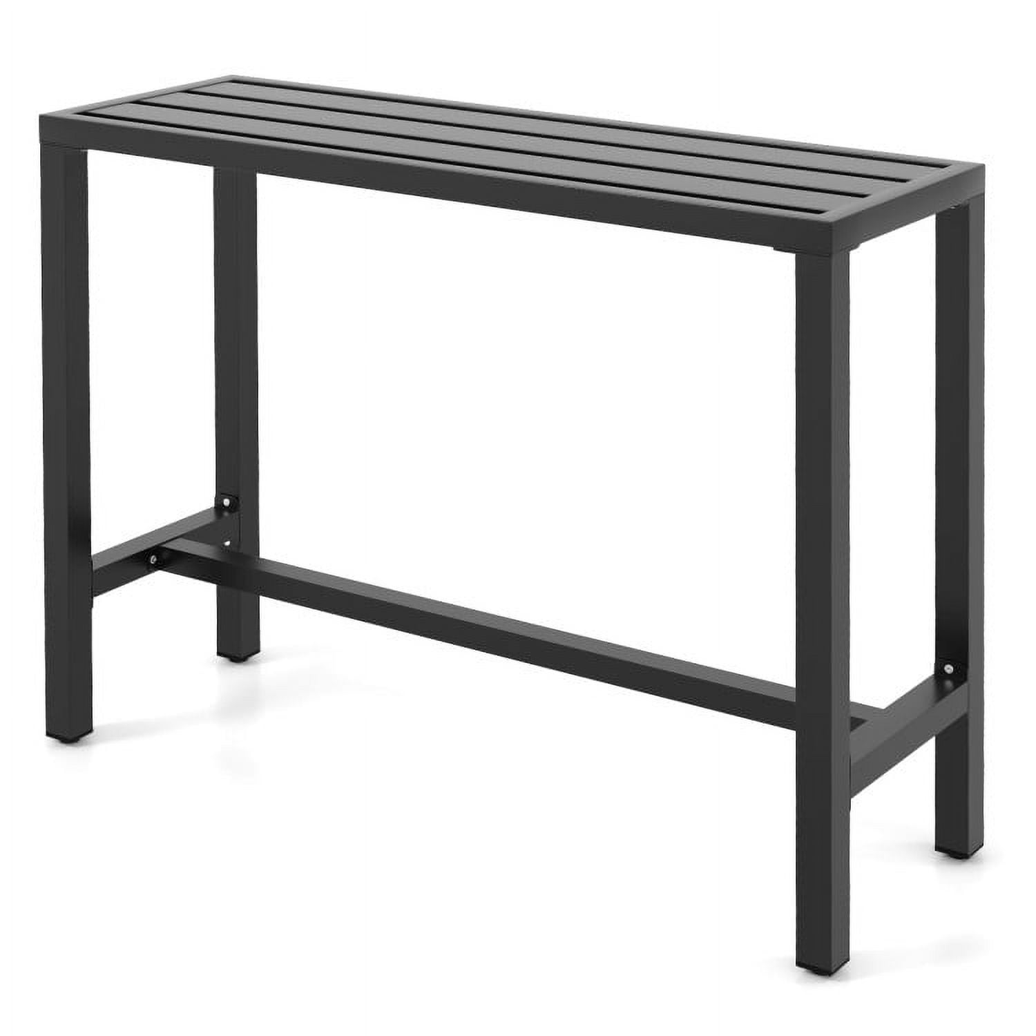 Aimee Lii Outdoor Bar Table with Waterproof Top and Heavy-duty Metal Frame, Outdoor Patio Furniture Aimee Lii Outdoor Bar Table with Waterproof Top and Heavy-duty Metal Frame, Outdoor Patio Furniture