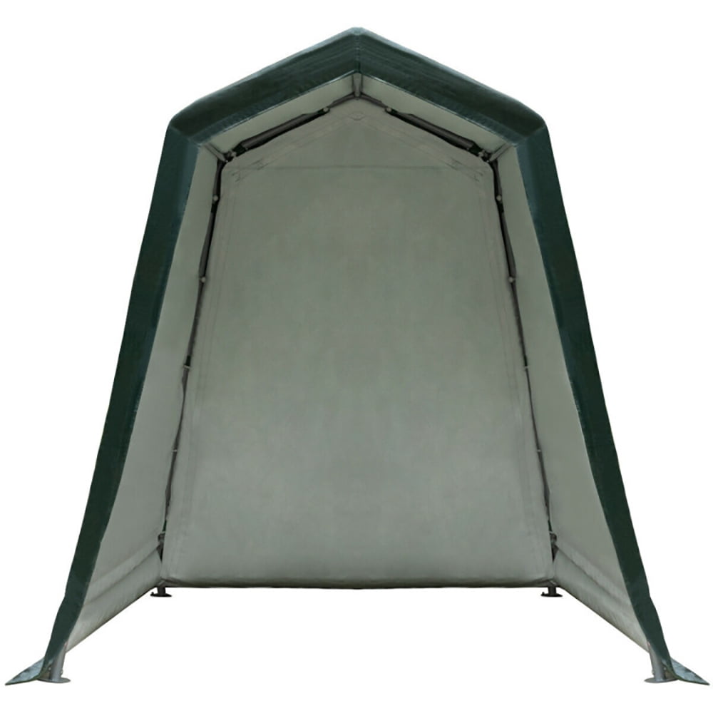 Aimee Lii Outdoor Carport Shed with Sidewalls and Waterproof Ripstop Cover, Peak Style Roof Instant Garage Carport Car Canopy, 6 x 8 ft Aimee Lii Outdoor Carport Shed with Sidewalls and Waterproof Ripstop Cover, Peak Style Roof Instant Garage Carport Car Canopy, 6 x 8 ft