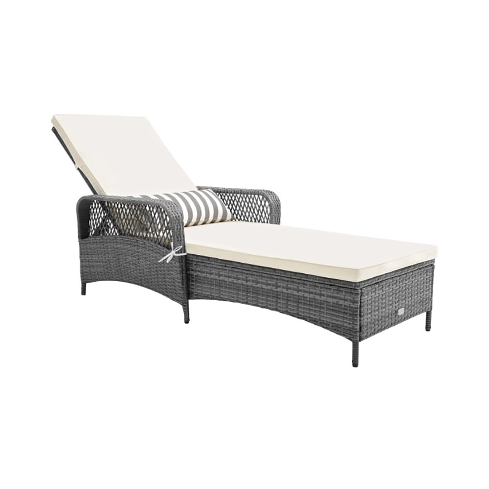 Aimee Lii Outdoor Chaise Lounge Chair Recliner with 6-Level Backrest Cushion and Pillow, Patio Loungers Aimee Lii Outdoor Chaise Lounge Chair Recliner with 6-Level Backrest Cushion and Pillow, Patio Loungers