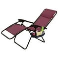 thumbnail image 1 of Aimee Lii Outdoor Folding Zero Gravity Reclining Lounge Chair, Folding Patio Chairs, Dark Red, 1 of 9