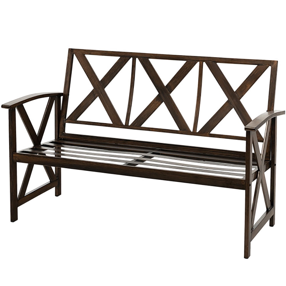 Aimee Lii Outdoor Garden Bench with Detachable Sponge-Padded Cushion, Outdoor Patio Furniture, Brown Aimee Lii Outdoor Garden Bench with Detachable Sponge-Padded Cushion, Outdoor Patio Furniture, Brown