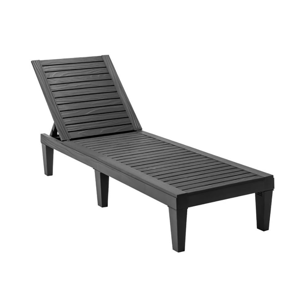 Aimee Lii Outdoor Recliner Chair with 5-Position Adjustable Backrest, Patio Loungers, Black