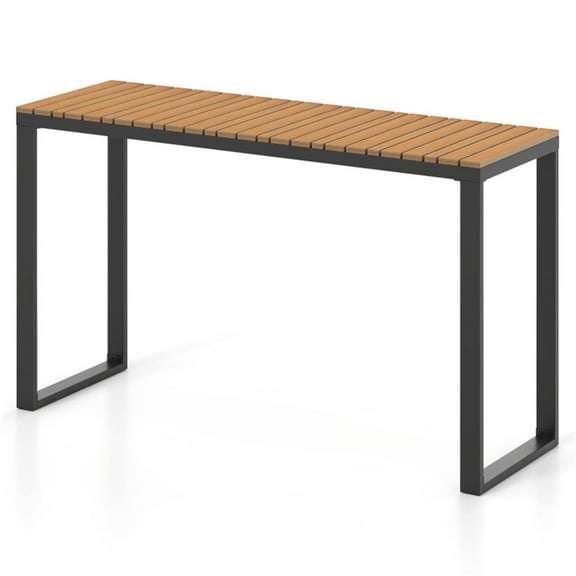 Aimee Lii Outdoor Rectangle Console Table with Long-Lasting WPC Tabletop, Outdoor Patio Furniture for Balcony Pool Deck Backyard