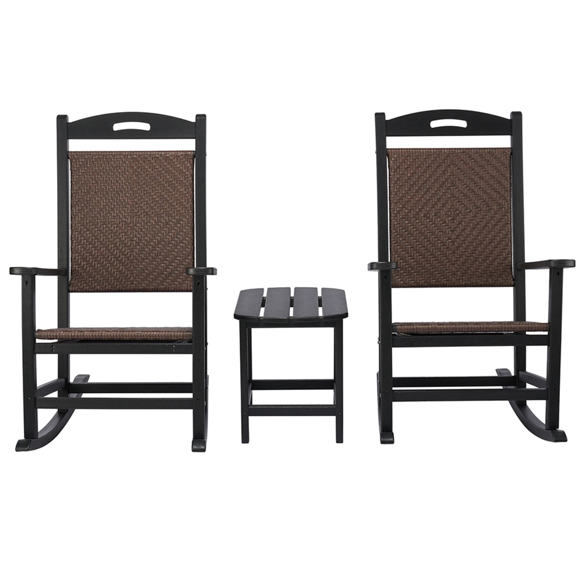 Aimee Lii Outdoor Rocking Chair, Patio Rocker Chair with High Back, Rocking Chair, Widely Used for Lawn, Porch, Backyard, Indoor and Garden
