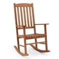 thumbnail image 1 of Aimee Lii Outdoor Rocking Chair, Patio Wooden Rocker Chair, Weather Resistant,for Lawn, Porch, Backyard, Indoor and Garden, Natural, 1 of 6