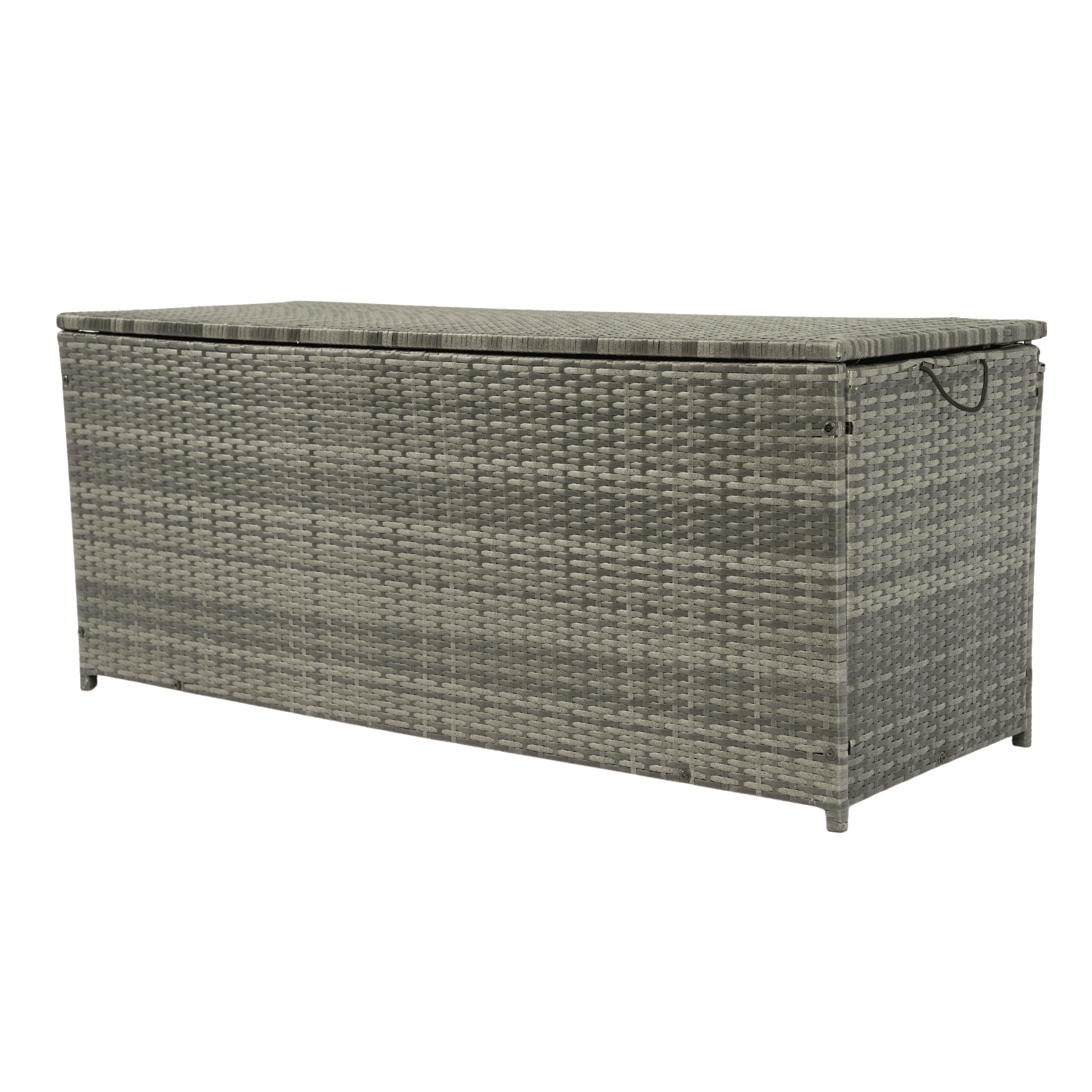 Aimee Lii Outdoor Storage Box, 113 Gallon Wicker Patio Deck Boxes with Lid, Outdoor Toy Storage for Kids, Gray