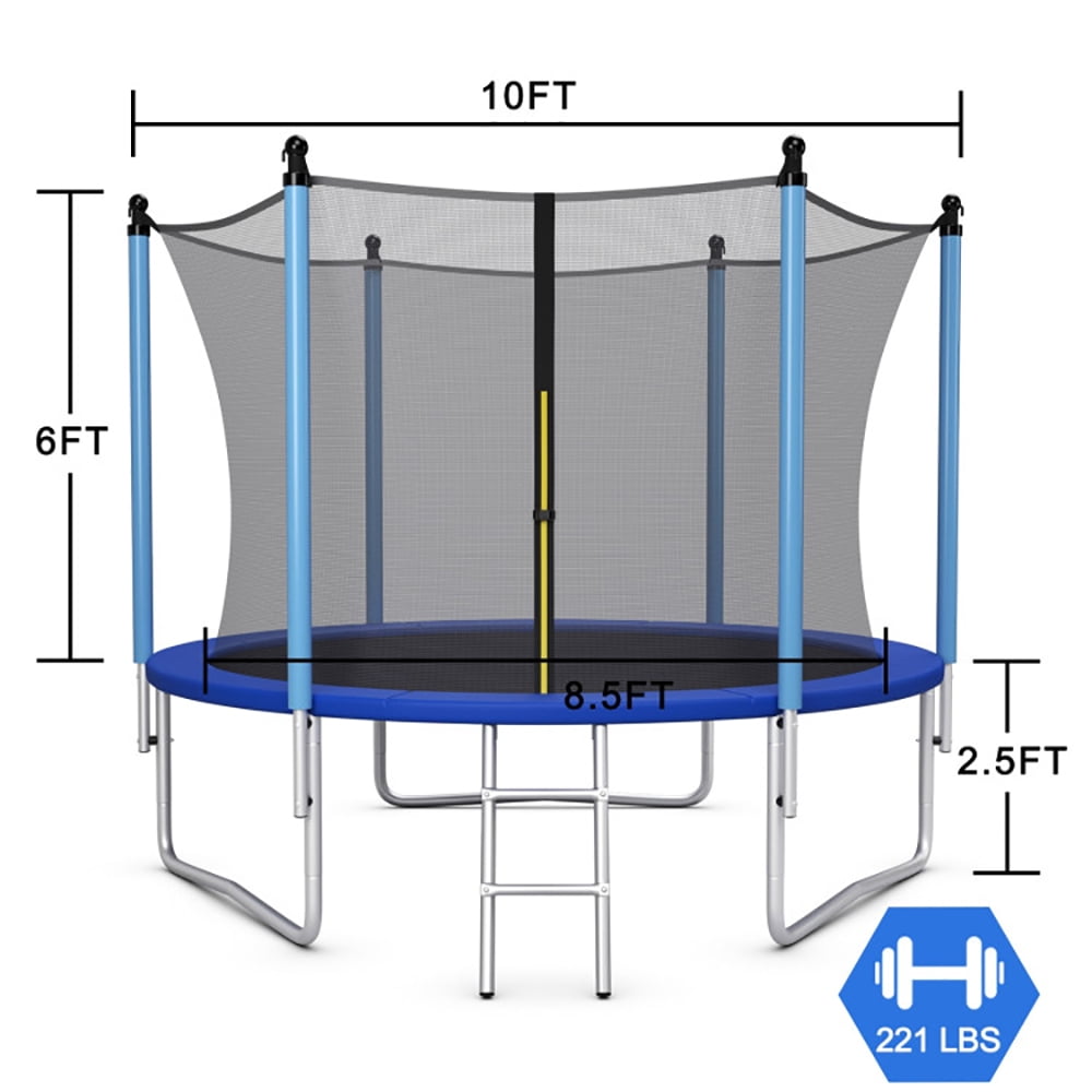 Aimee Lii Outdoor Trampoline with Safety Closure Net, Kids Recreational Trampolines, 10 ft Aimee Lii Outdoor Trampoline with Safety Closure Net, Kids Recreational Trampolines, 10 ft