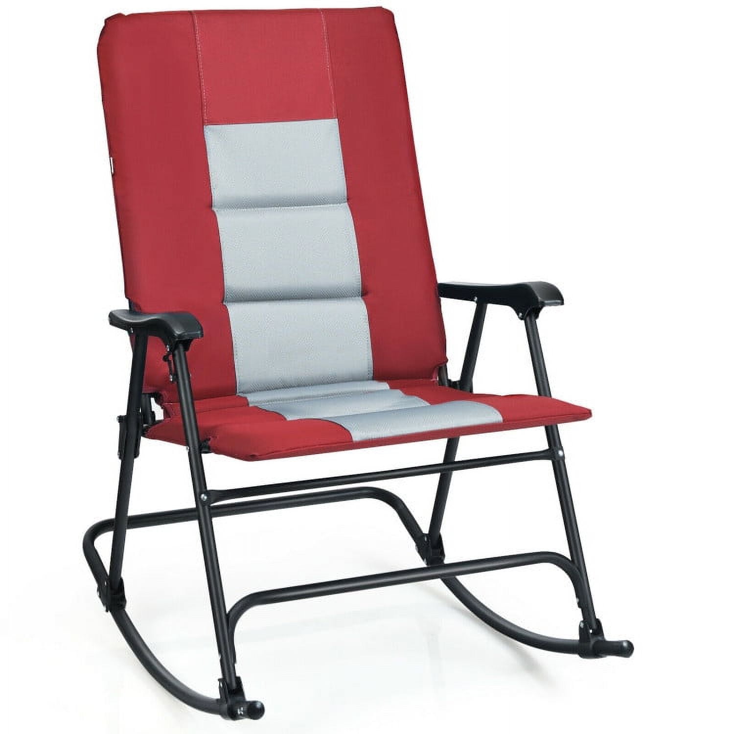 Aimee Lii Outdoor Zero Gravity Folding Lounge Rocker, Comfortable, Red