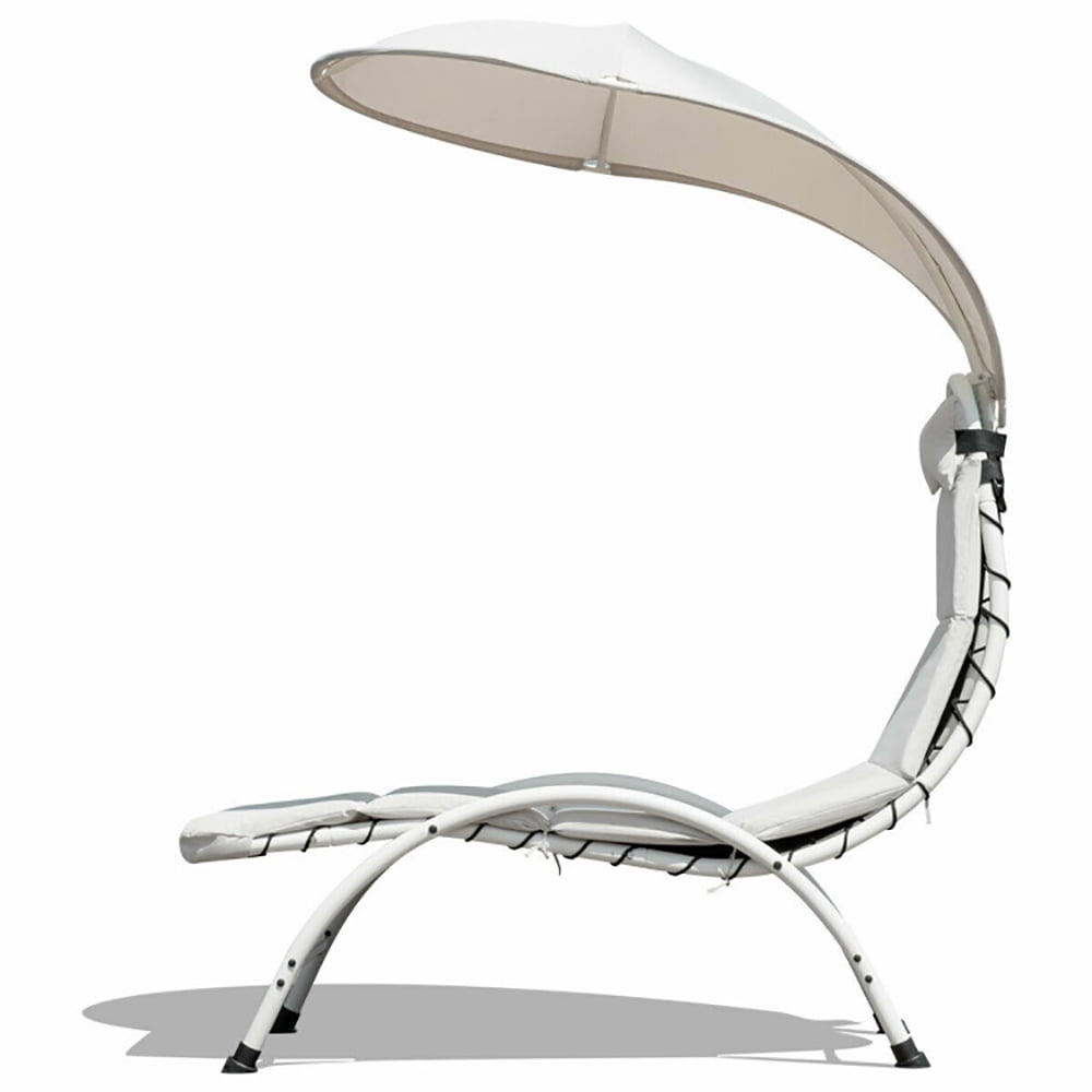 Aimee Lii Patio Hanging Swing Hammock Chaise Lounger Chair with Canopy, Patio Loungers, Beige Aimee Lii Patio Hanging Swing Hammock Chaise Lounger Chair with Canopy, Patio Loungers, Beige