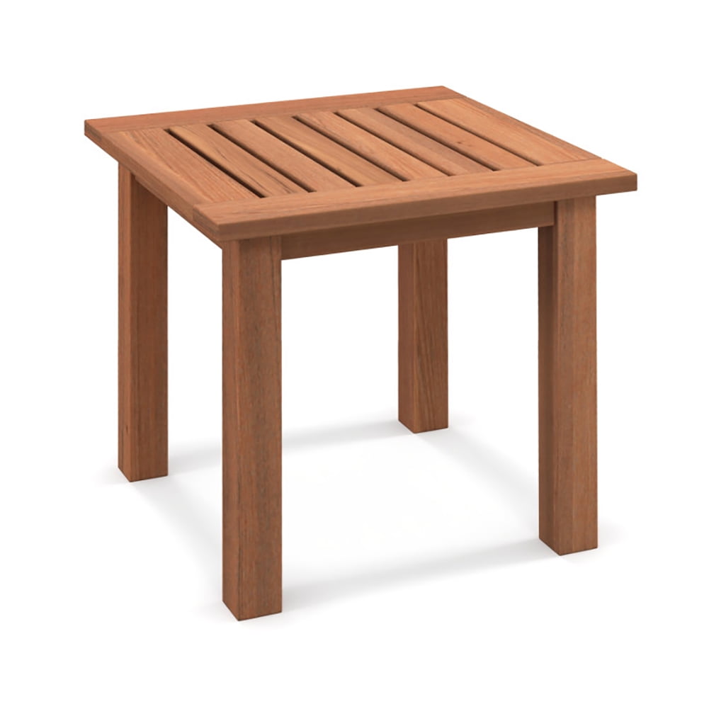 Aimee Lii Patio Hardwood Square Side Table with Slatted Tabletop, Outdoor Patio Furniture Aimee Lii Patio Hardwood Square Side Table with Slatted Tabletop, Outdoor Patio Furniture
