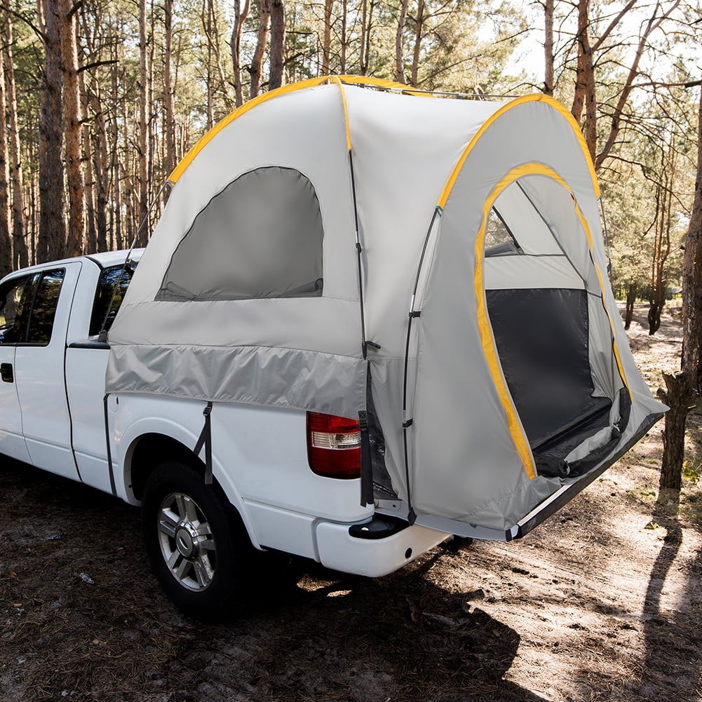 Aimee Lii Pickup Truck Tailgate Tent, Car Roof Canopy and Poles, Water Resistant Camping Tent, Outdoor Travel Preferred, Gray, Small Aimee Lii Pickup Truck Tailgate Tent, Car Roof Canopy and Poles, Water Resistant Camping Tent, Outdoor Travel Preferred, Gray, Small