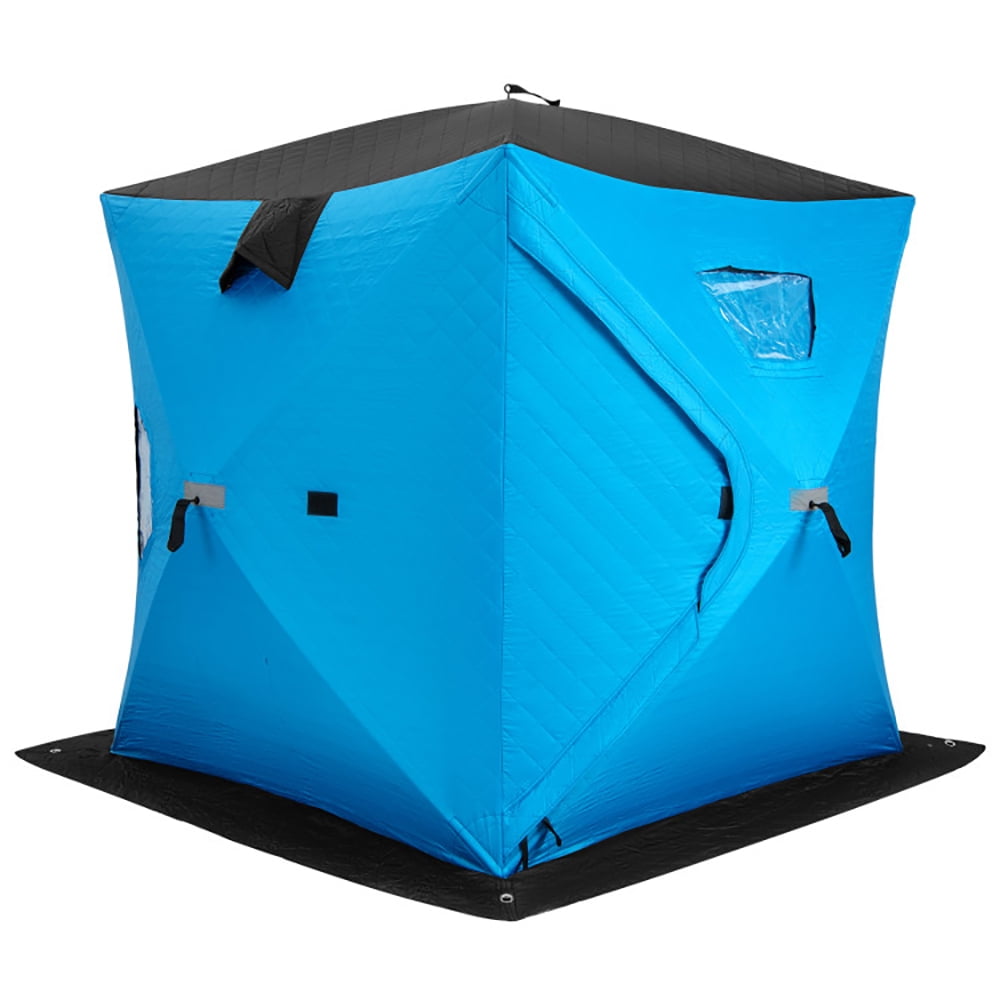 Aimee Lii Portable 2 Person Ice Shanty with Cotton Padded Walls, Oversize Privacy Tent, Easy Set Up Privacy Shelter, Blue Aimee Lii Portable 2 Person Ice Shanty with Cotton Padded Walls, Oversize Privacy Tent, Easy Set Up Privacy Shelter, Blue
