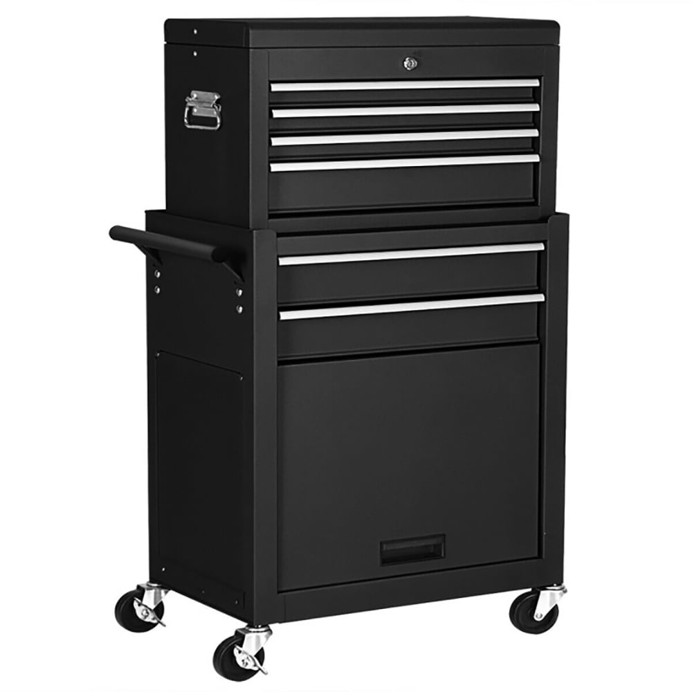 Aimee Lii Rolling Cabinet Storage Chest Box Garage Toolbox, Tool Chest Workbench, Black Aimee Lii Rolling Cabinet Storage Chest Box Garage Toolbox, Tool Chest Workbench, Black
