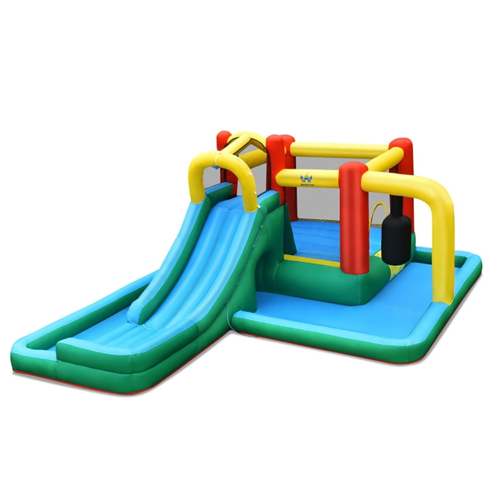 Aimee Lii Slide Water Park Climbing Bouncer Pendulum Chunnel Game without Air-Blower, Kids Bounce House