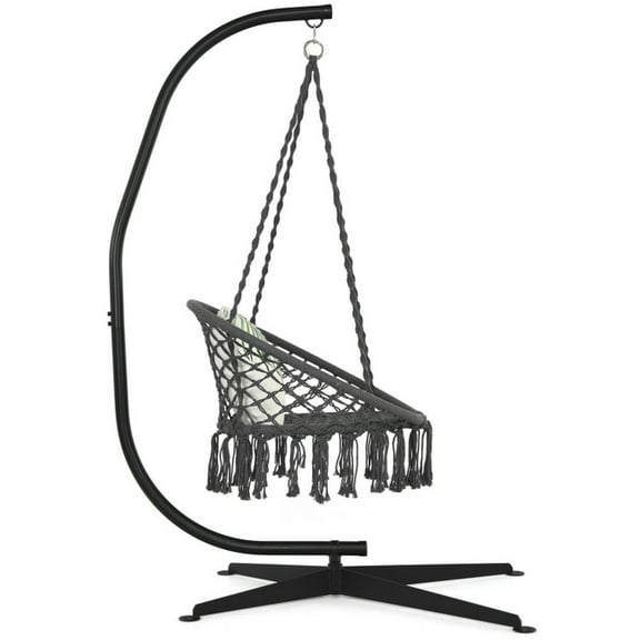 Aimee Lii Solid Steel C Hammock Frame Stand, Multi-Use Swing Stand for Outdoor Indoor