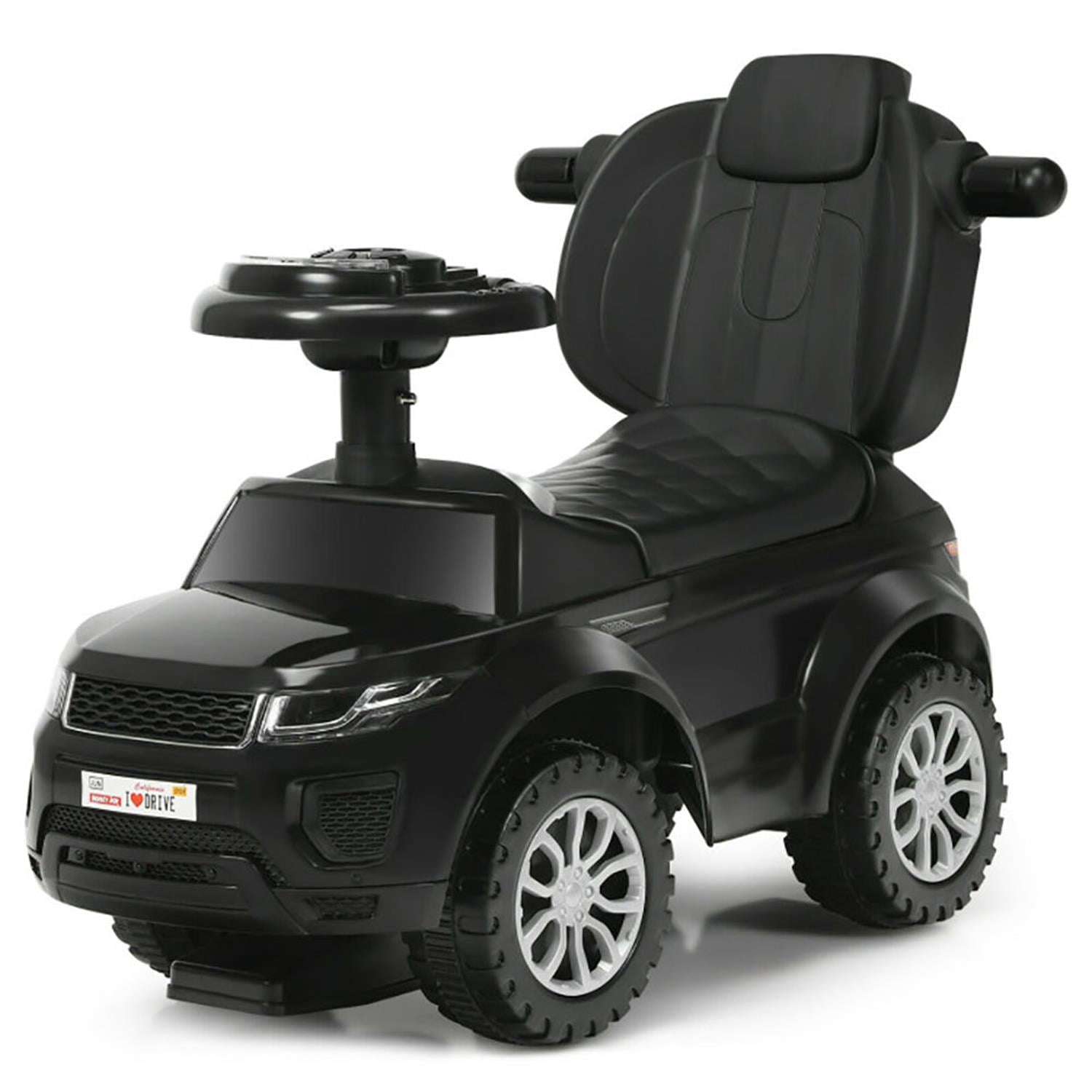 Aimee Lii Toddler Stroller Sliding Car with Music, Kids Ride on Push Car, Black