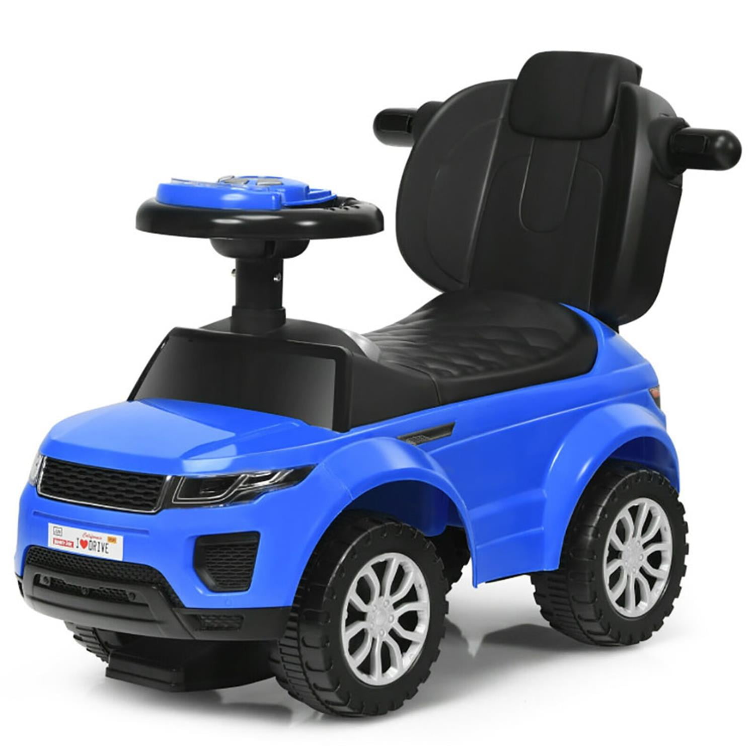 Aimee Lii Toddler Stroller Sliding Car with Music, Kids Ride on Push Car, Blue
