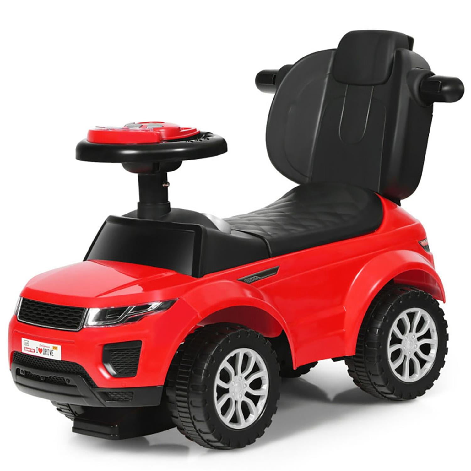 Aimee Lii Toddler Stroller Sliding Car with Music, Kids Ride on Push Car, Red