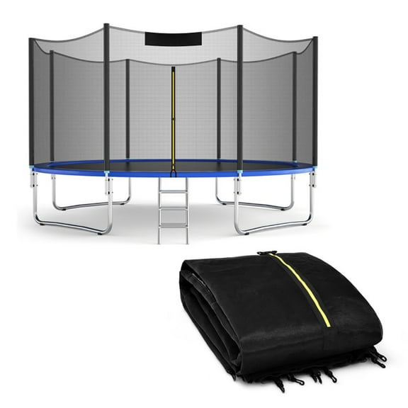 Aimee Lii Trampoline Replacement Protection Enclosure Net with Zipper, Outdoor Trampoline Accessories for Backyards-12 ft