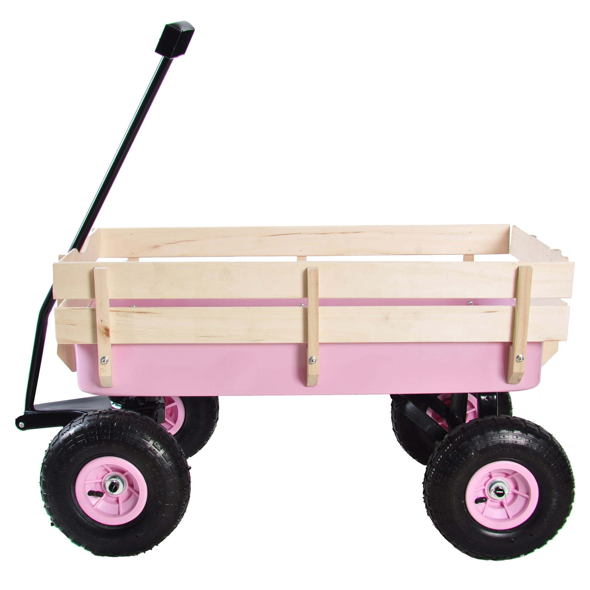 Aimee Lii Utility Wagon Cart, Beach Wagon with Wheels for Sand, Portable Wagon, Pink Aimee Lii Utility Wagon Cart, Beach Wagon with Wheels for Sand, Portable Wagon, Pink