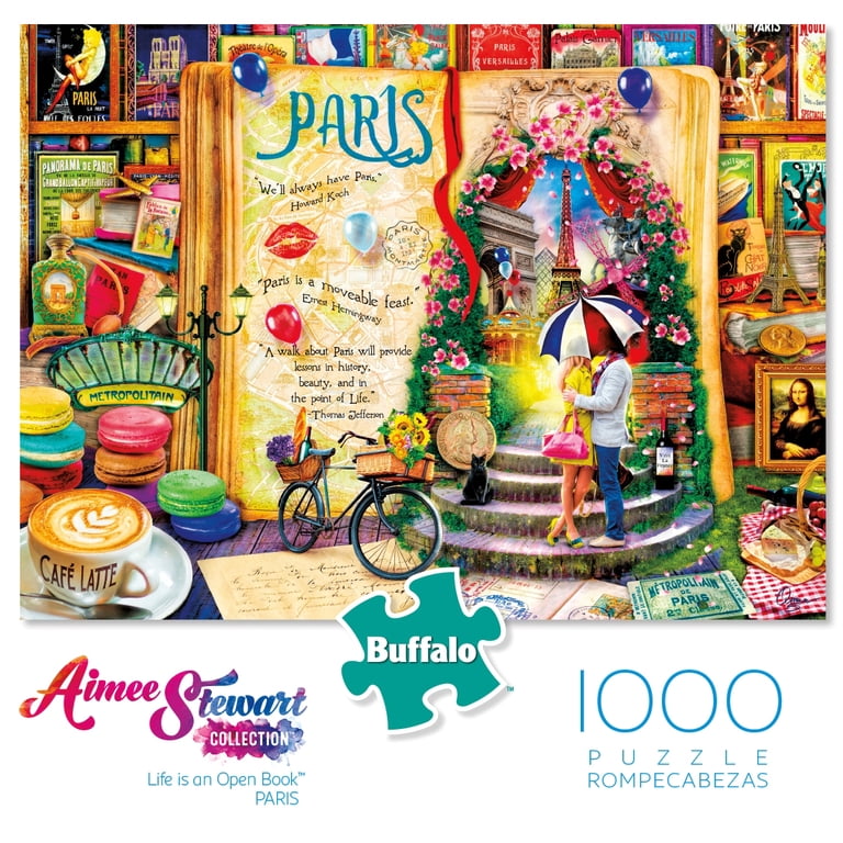 オープンブック パリ・N.Y.・テディベア　エイミースチュアート　ジグソーパズル Aimee Stewart Collection Life is an Open Book Paris, 1000pc