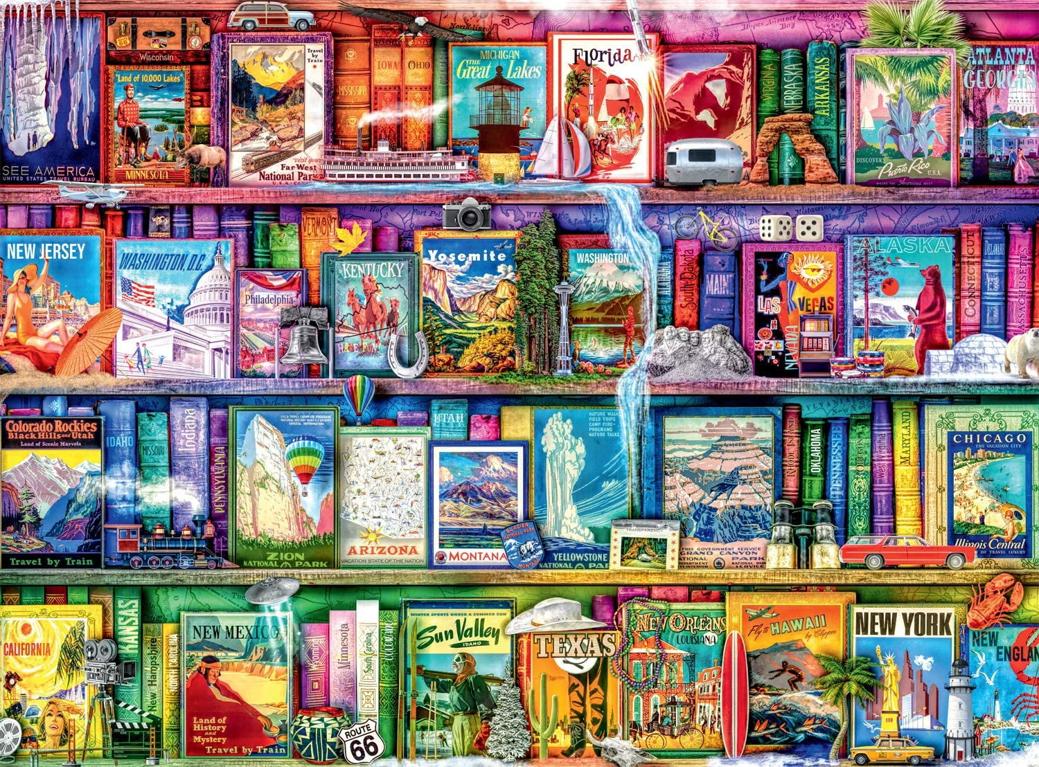 Aimee Stewart - Travel Trinkets - 1000 Piece Jigsaw Puzzle 29.5" x 19.68"