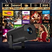 Aimeisen X500 Portable Smart Projector, Native 1080P, 200 ANSI Lumens, Android 11