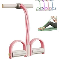 Aimierbuy Stirrup Puller, 4-Tube Pedal Ankle Puller, Stirrup Puller for Exercise, Foot Pedal Resistance Band for Women, Full Body Workout Fitness Tool for Abdomen, Arm, Leg