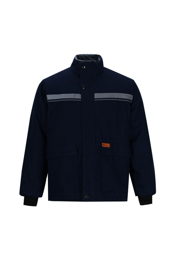 Up to 65% off clearance High Visibility Reflective Softshell Safety Jacket for Men,Waterproof and Windbreaker Fleece Lining Winter Work Jackets-Blue XL