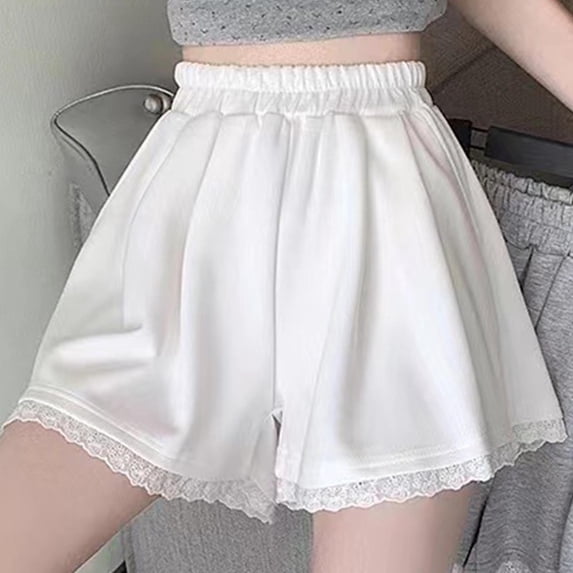 Aimik A-Line Short Skirt for Women Temperament Elastic Waist Summer Puffy Casual Comfy Short Skirt
