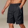 thumbnail image 1 of Aimik Athletic Shorts for Men Drawstring Waist Solid Color Mens Shorts with Zip Pockets Summer Quick Dry Fitness Shorts for Gym, 1 of 6