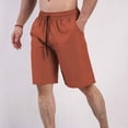 thumbnail image 1 of Aimik Beach Shorts for Men Elastic Waist Drawstring Design Mens Running Shorts Summer Lightweight Quick Dry Shorts for Gym, 1 of 6
