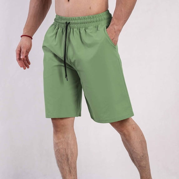Aimik Beach Shorts for Men Elastic Waist Drawstring Design Mens Running Shorts Summer Lightweight Quick Dry Shorts for Gym