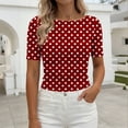 Aimik Casual Tee For Women Summer Fashion Print Crew Neck Short Sleeve ...