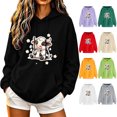 thumbnail image 1 of Aimik Cute Graphic Hoodies Sweatshirts for Women Fall Winter Drawstring Cow Print Pullover Tops Womens Loose Comfy Clothes with Pocket, 1 of 5