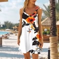 thumbnail image 1 of Aimik Fashion Women's Casual Sleeveless Loose Floral Printed Crew Neck Long Dress Summer Comfortable Knee-Length Dress, 1 of 5