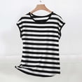 thumbnail image 1 of Aimik Fashion Women's Striped Casual Loose Tank Top Summer Sleeveless Crew Neck Comfy Plus Size Tank Tops, 1 of 5