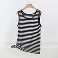 thumbnail image 1 of Aimik Fashion Women's Striped Casual Loose Tank Top Summer Sleeveless Round-Neck Comfy Plus Size Tank Tops, 1 of 5