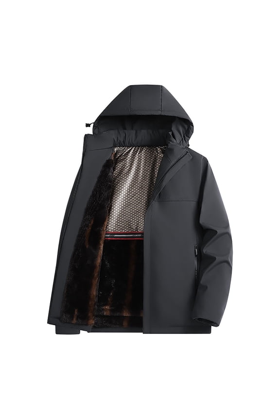 Hanes 2025 Clearance Sale Men's Downpour Light Jacket Lightweight Waterproof Hooded Coat for Hiking & Trekking-Dark Gray XXXL