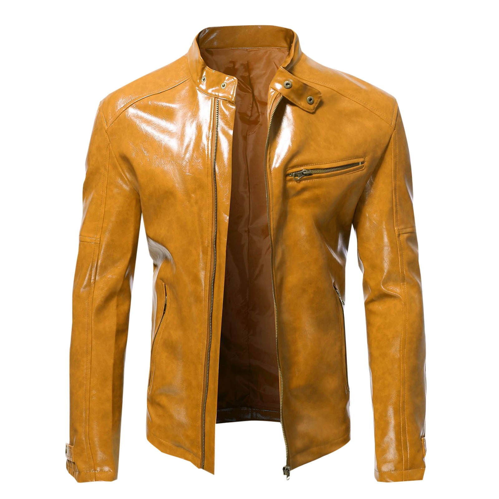 Aimik Hanes 2025 Clearance Sale Men's New Black/Brown Lambskin Leather ...