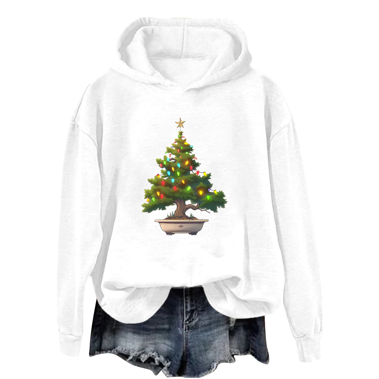 American Casual Loose Stylish Christmas Hoodie main image 1